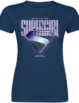 DC Comics T-Shirt - Space Is A Bad Neighborhood - S bis L - für Damen - Größe M - navy - EMP exklusives Merchandise! - Frauen - female