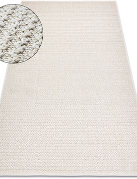 Teppiche Teppich Jersey 19236 Creme - Struktur, Schleife 120x170 Cm 120x170 Cm