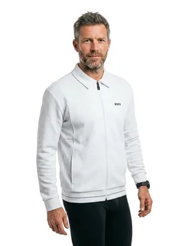 Boss Felpa Con Zip Member White M