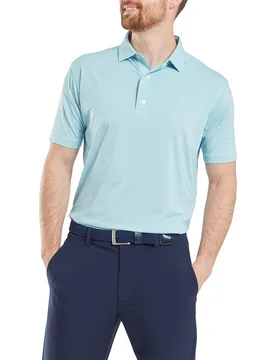 Polo Micro Feeder Stripe Lisle, iceblau l - FootJoy - FashionsVida