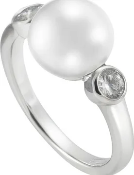 Womens 6113191111160 Ladies Ring Silver Sterling - Size M 1/2 - Diamonfire - FashionsVida