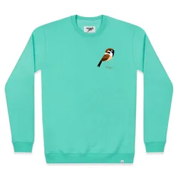 Matt Sewell Mens Tree Sparrow Sweat - Sea Glass
