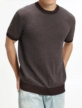 New Ice Silk Knitted T-Shirt Men's Summer Casual American Clothes Short Sleeve Top Men's - Aliexpress - FashionsVida
