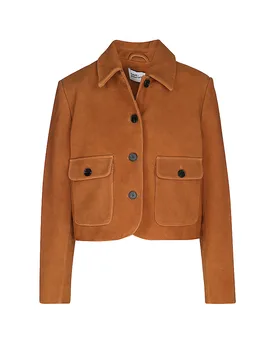 Chaqueta de cuero marrón 40 - Self-Portrait - FashionsVida
