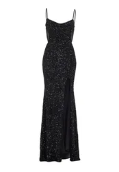 Slipdress mit transparenter Rückenp female