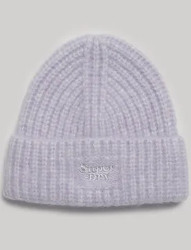Superdry Damen Gerippte Strickmütze Lila - Größe: One Größe - 24.99 - FashionsVida