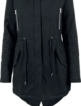 Winterjacke - Ladies Sherpa Lined Cotton Parka - XS bis 3XL - für Damen - Größe L - schwarz - Frauen - female - Urban classics - FashionsVida