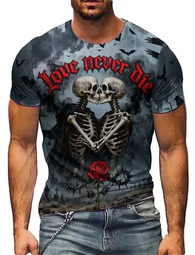 Retro Cute Splatter Graffiti Men's 3D Printed Short-Sleeve T-Shirt - Student Gathering Top - Aliexpress - FashionsVida