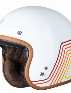 Casco Moto Jet Custom PRIMO Sunrise Rosso Bianco taglia L