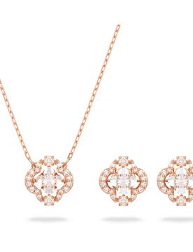 Una Set, Verschiedene Schliffe, WeiÃŸ, 18K RosÃ©goldbeschichtet Unisex OS