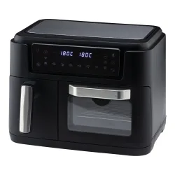 Digitale Heißluftfritteuse „2 in 1“ schwarz