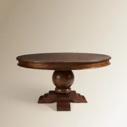 Mesa redonda de madera de mango Mundhra