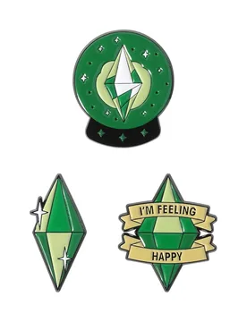 Virtual Games Brooch Enamel Pins Custom I Am Feeling Happy Metal Brooches Backpack Lapel Badge Funny Jewelry Gifts for Friends - Aliexpress - FashionsVida