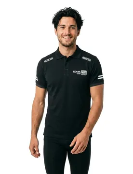 Polo à Manches Courtes Black L