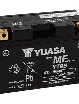 Batteria Moto yt9b (sigillata attivata - factory seale taglia un
