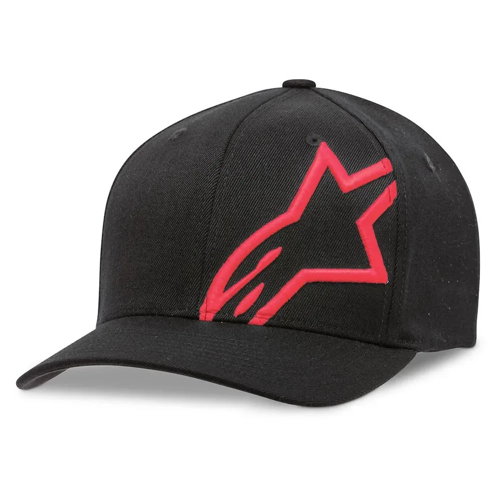 Bicycle Cappellino Con Visiera Corp Shift 2 Flexfit Black / Red - Alpinestars - FashionsVida