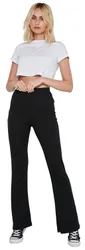 Stoffhose - NMPasa Flared Pants - XS bis XL - für Damen - Größe M - schwarz - Frauen - female