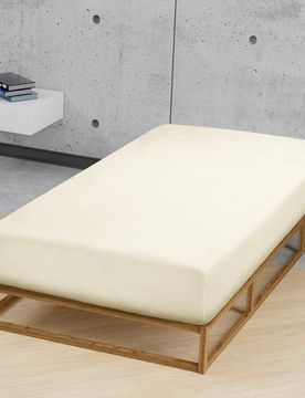 Jersey-Stretch-Spannbetttuch natur, 1x 180x200 cm - 200x200 cm