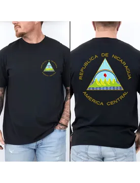 Men's Pure Cotton T-Shirt with Republica De Nicaragua America Central Emblem Print, Casual Breathable Short Sleeve Tee for Daily - Aliexpress - FashionsVida