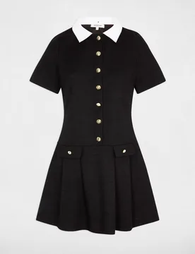 Vestido corto con cuello a contraste - Morgan - FashionsVida