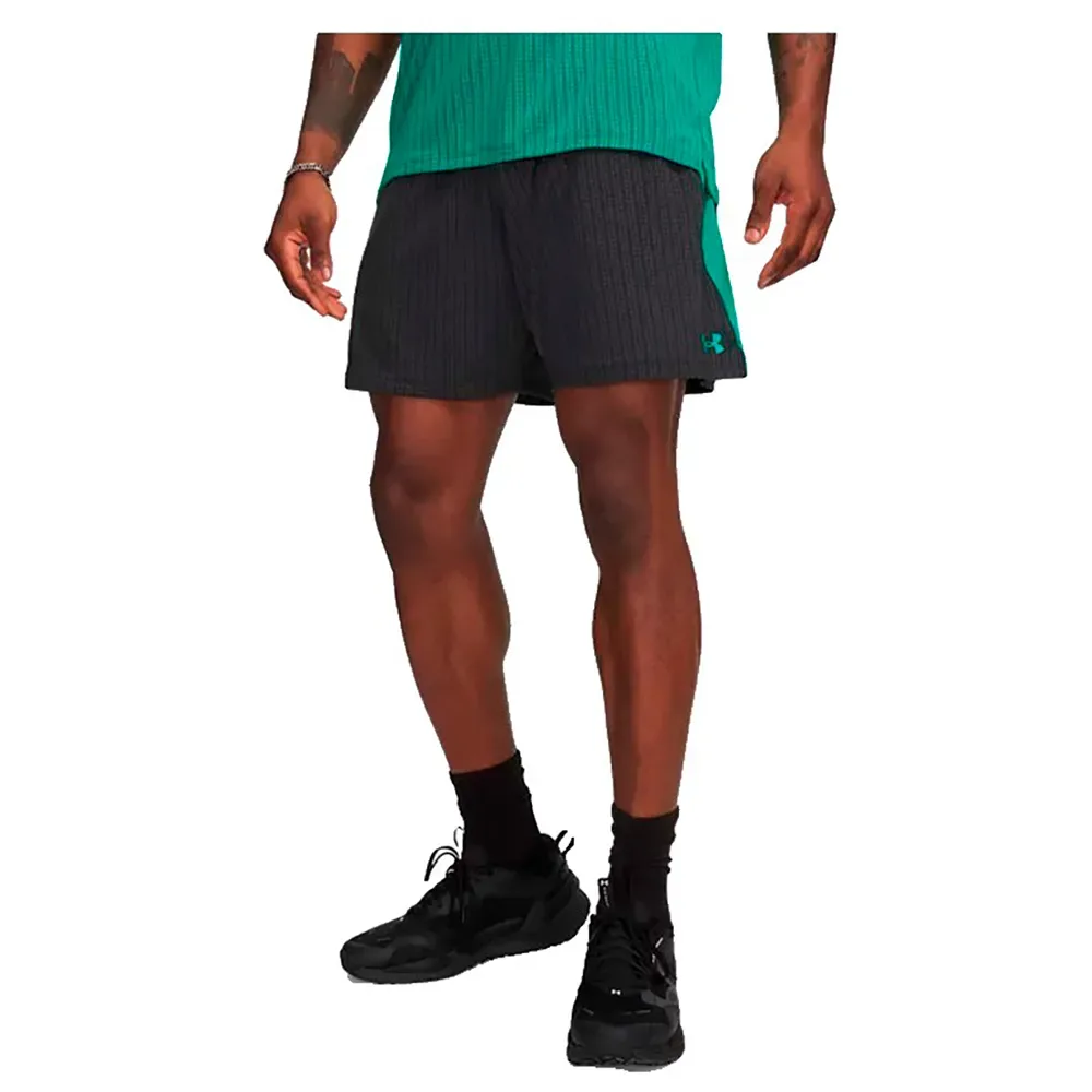 Short Tech Vent 7´´ Jacquard Black / Geode Green 2XL - Under armour - FashionsVida