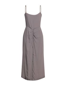 Vestido midi Mujer Gris 38 Mujer