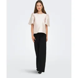 Pantalón de mujer wide leg con cintura elástica