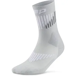 Socken Damen Core Run Merino mid, hellgrau/weiß 34_37