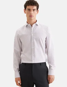 Slim Business Hemd Gestreift Rot 36 - Seidensticker - FashionsVida