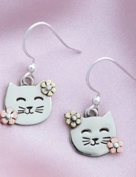 Cartoon Cat Dangle Earrings For Women Sweet and Cute Style Silver Color Exquisite Pendant Earrings Fashion Jewelry Gifts - Aliexpress - FashionsVida