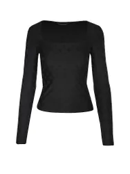 Camiseta de manga larga negro M