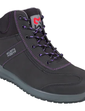 Chaussures de sécurité montantes Carina S3 noires/violettes Noir 37 - Würth MODYF - FashionsVida