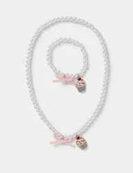 Pearl Cupcake Neck and Wristwear Pack White Mix Female