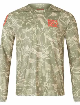 Maglia Da Enduro A Maniche Lunghe Grid Floral Ltd Tweed Green