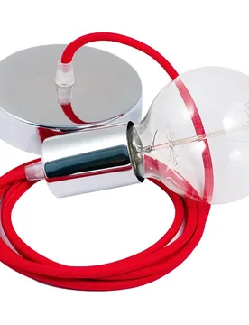 Cables Suspension Luminaire Rm09 2 M Diy Red / Chrome Plated One Size - Creative - FashionsVida