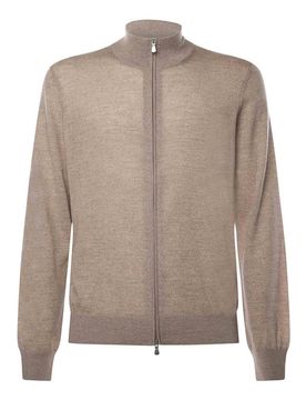 Giacca con zip in lana