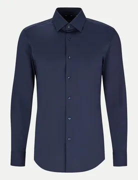 Black Slim-Fit Hemd Hank Blau 38 - BOSS - FashionsVida