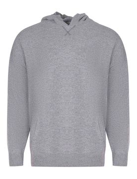 Maglione Bordeaux In Lana Grigia