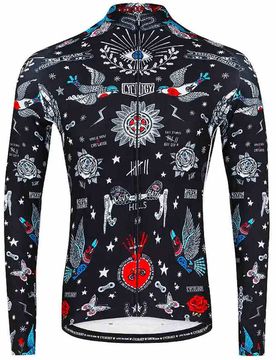 Tattoo maillot manga larga hombre Negro (L)