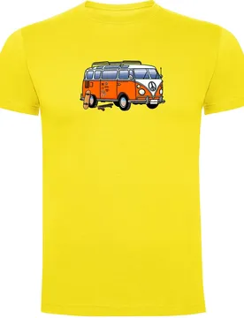 T-shirt à Manches Courtes Hippie Van Skate Yellow S