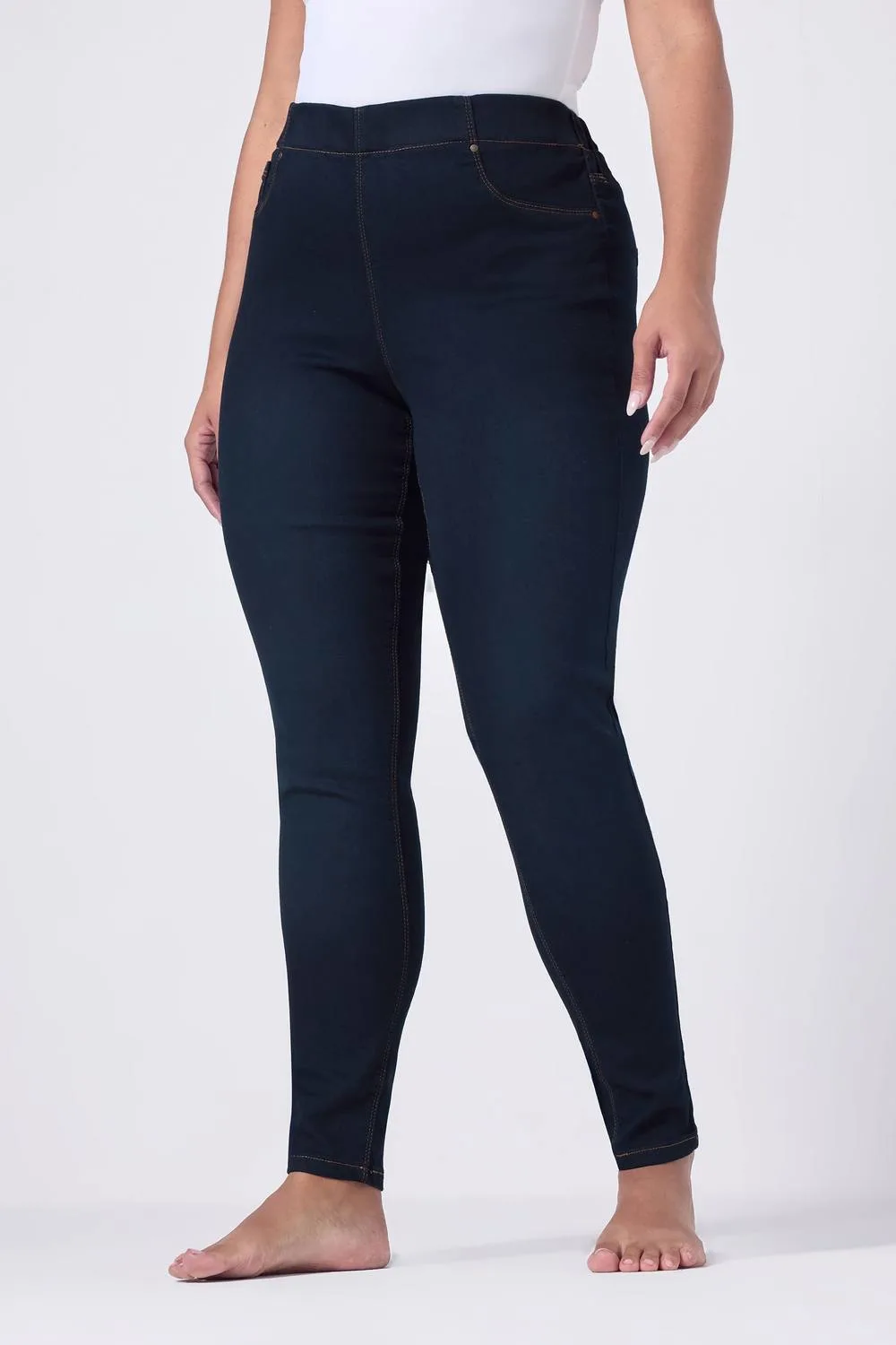 Pull On Jeggings Jeans - Blue - Size: 18L - Yours - FashionsVida
