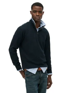 Pull à Demi-zip Rib Eclipse Navy M