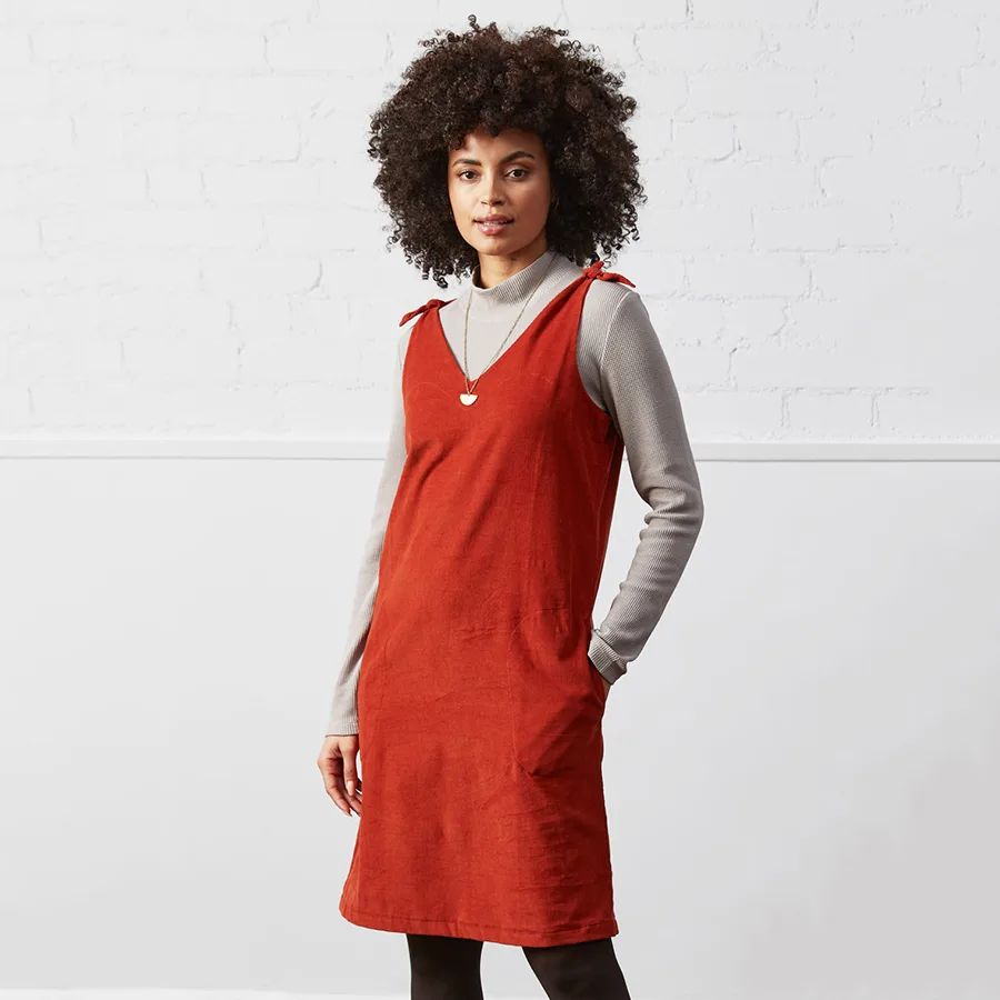 Nomads Tie Shoulder Pinafore Dress - Nomads - FashionsVida