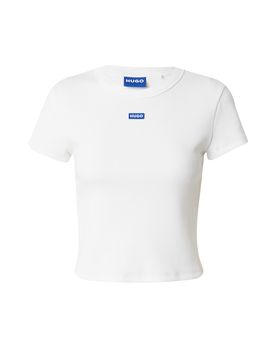HUGO Camiseta azul / blanco