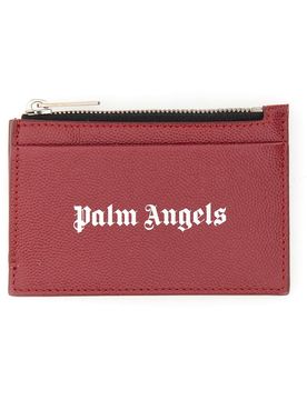 Caviar Leather Card Holder with Logo