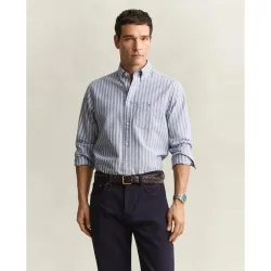 Camisa de hombre de tallas grandes de popelina clásica corte regular