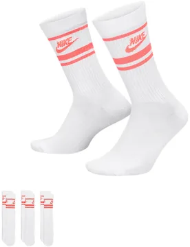 Golf Socken Everyday Essential Crew 3er-Pack, weiss/pink l - Nike - FashionsVida