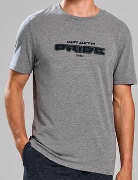 T-shirt in cotone con scritta SNSY PERFORMANCE - grigio scuro