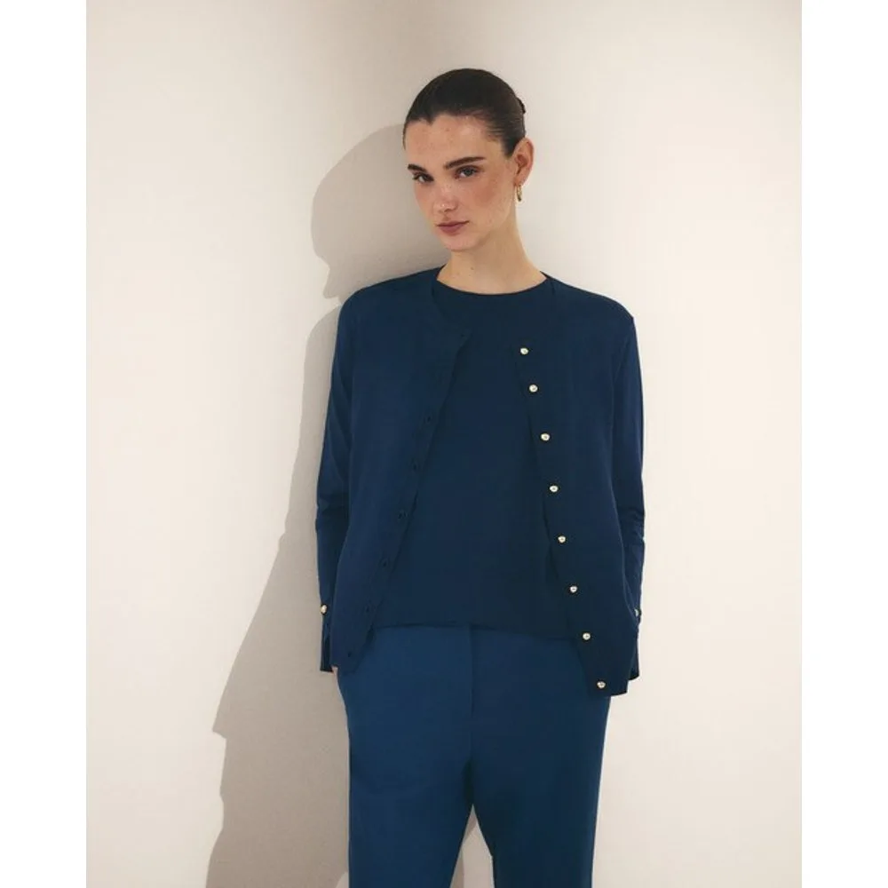 Chaqueta de mujer cuello caja botones grandes - Woman El Corte Inglés - FashionsVida
