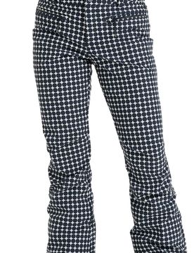 Skihose mit hohem Bund Rising High Pant Whisper White Small Dots für Damen Größe L schwarz